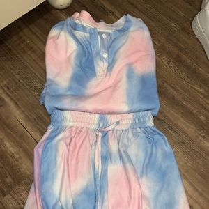 Tie dye lounge set
